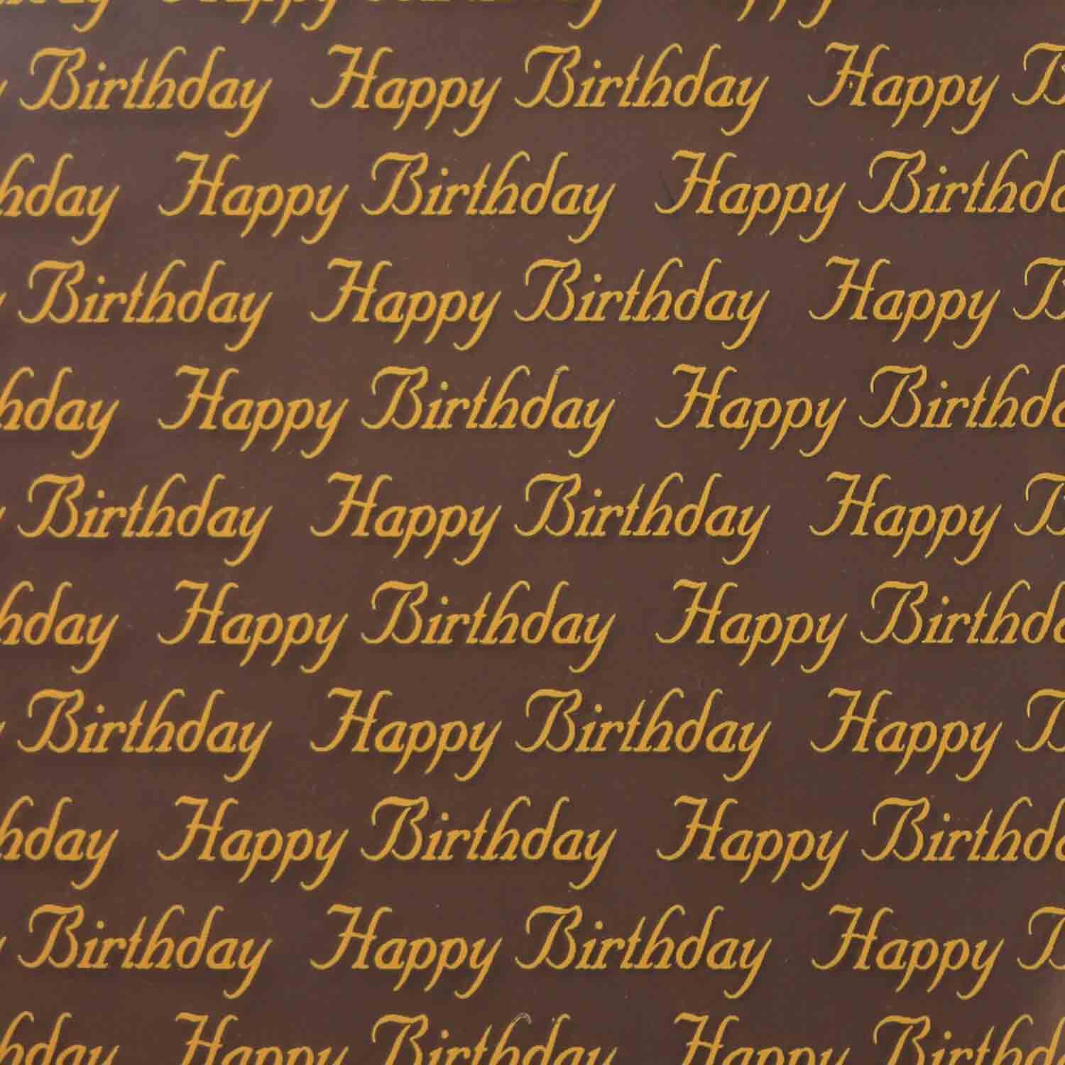 Happy Birthday Chocolate Transfer Sheet