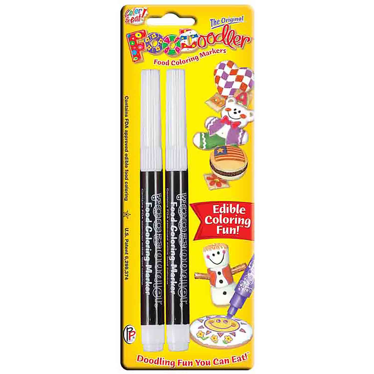 Black Fine Line Markers Foodoodler 1 Set/ 2 Pens Total