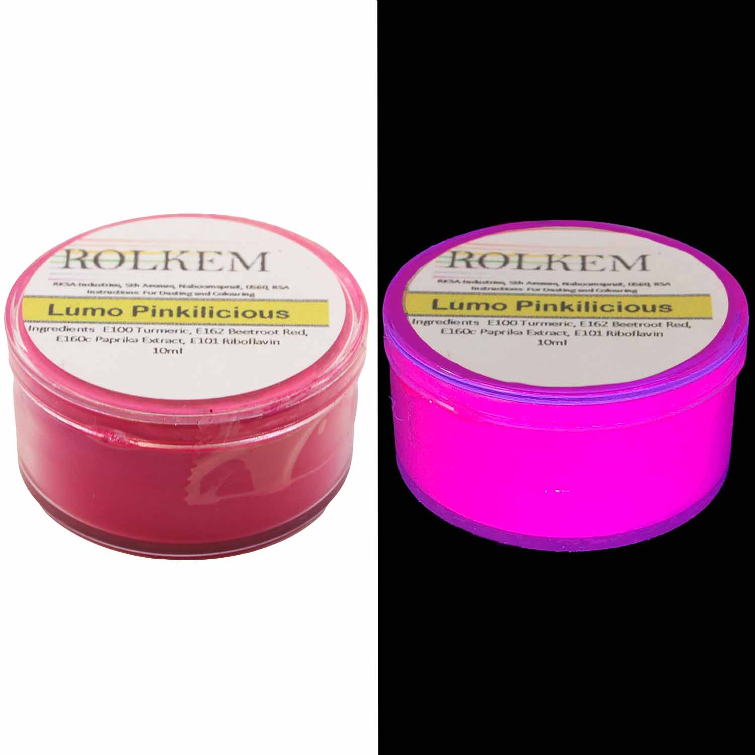 Rolkem - Neon Glo - Lumo Edible Cake Decorating Sugarcraft Dusting Colours