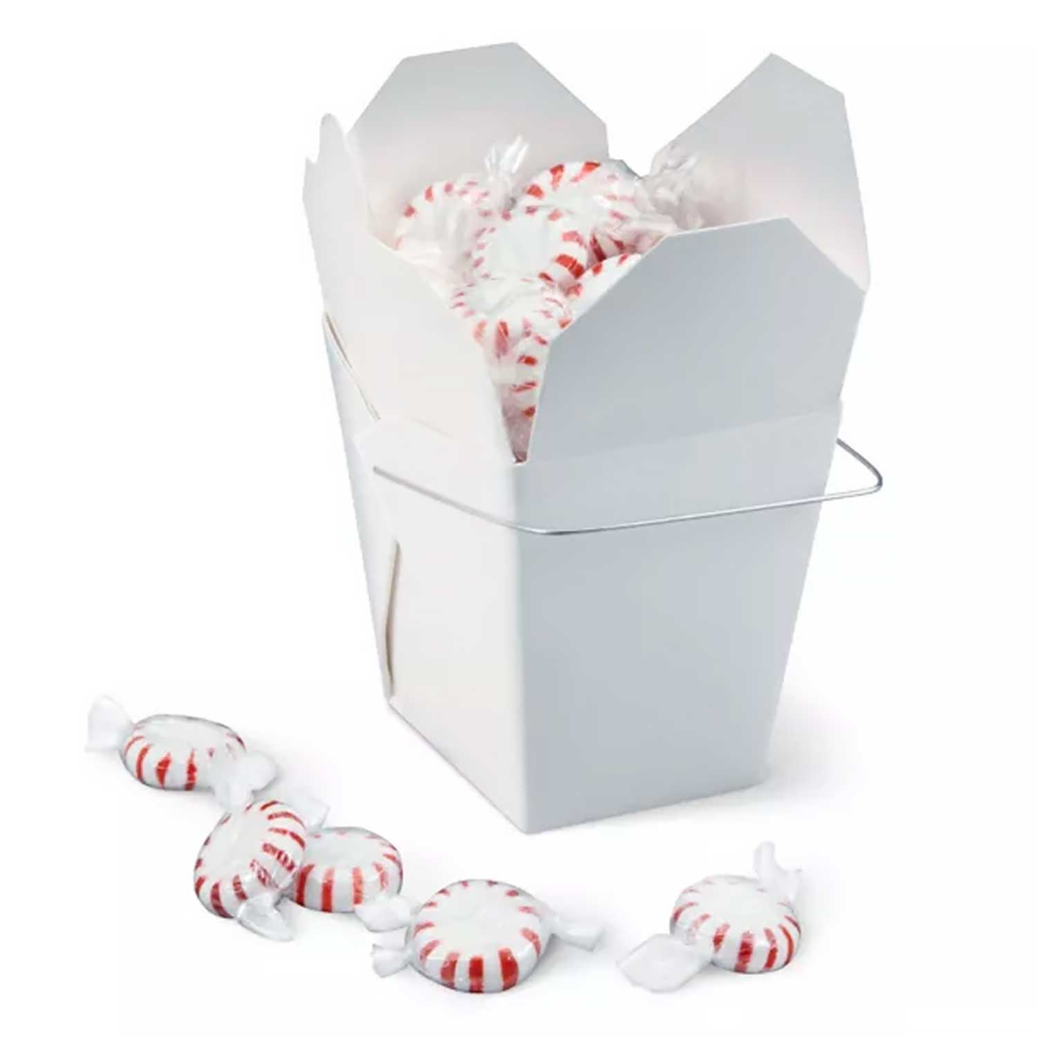 1 lb White Take Out Treat Box