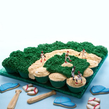 Baseball Field Cupcakes