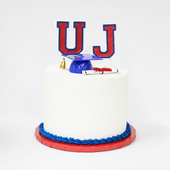 Collegiate Letter Graduation Cake