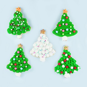 Buttercream Christmas Tree Cookies