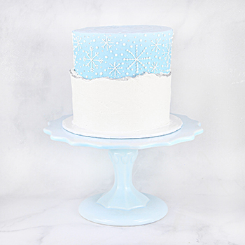 Piped Snowflake Cake