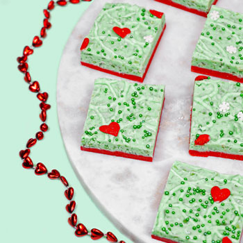 Cherry Key Lime Grinch Chocolate Bark