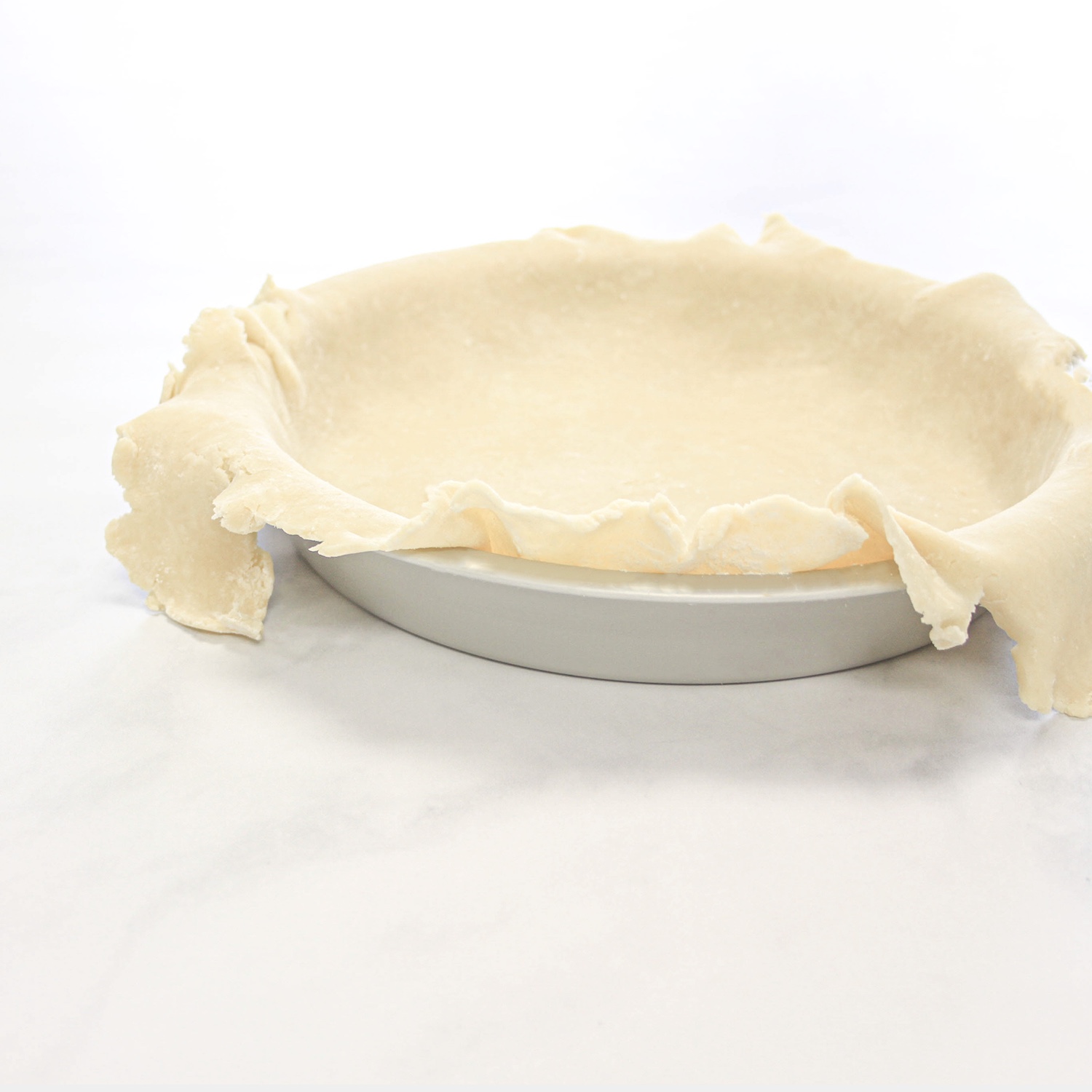 Pie crust in a pie pan