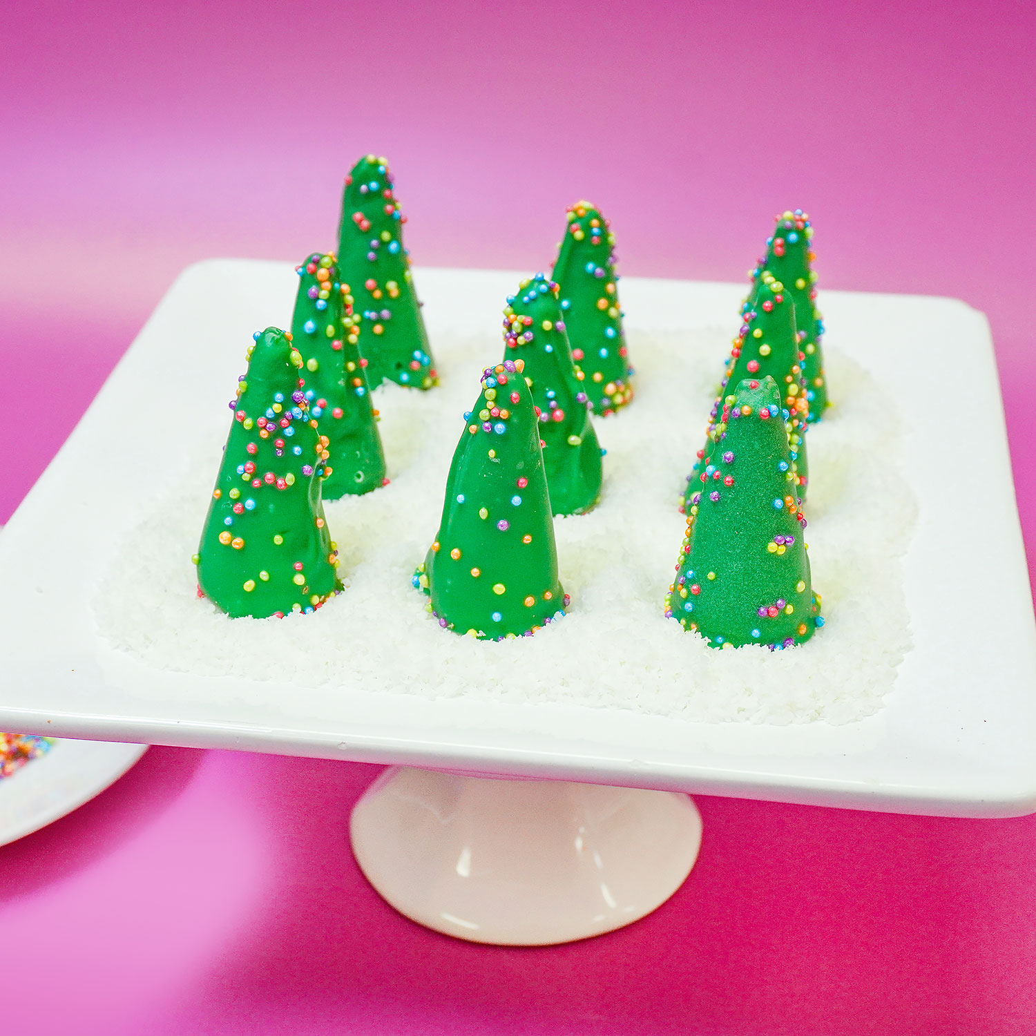 Cone Christmas Trees from Vintage Wrapping Paper (to go with your glittery  dinosaurs) 