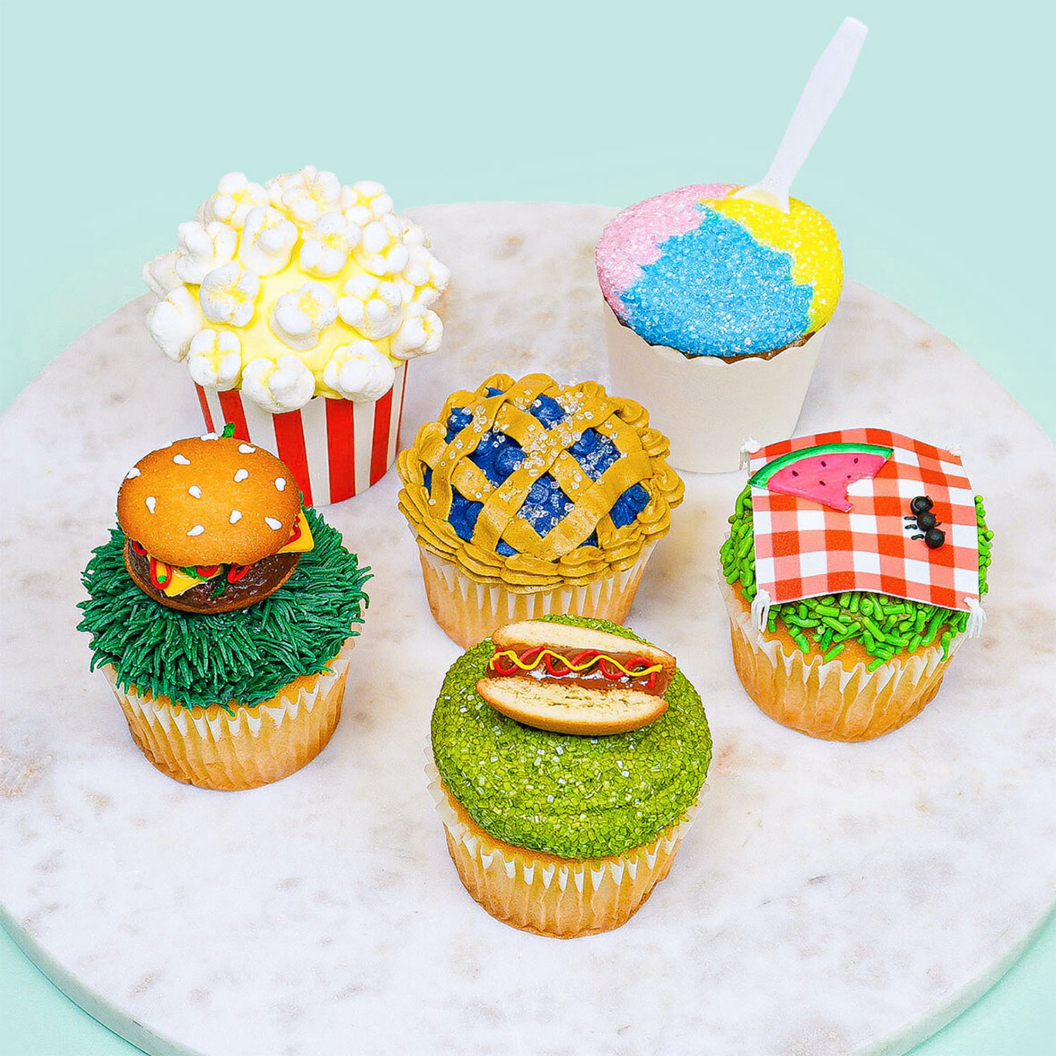 summer food themed cupcakes