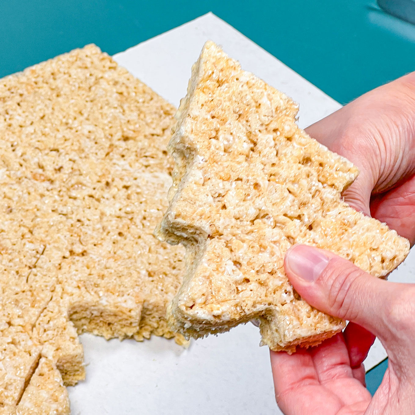 christmas tree rice krispie treat