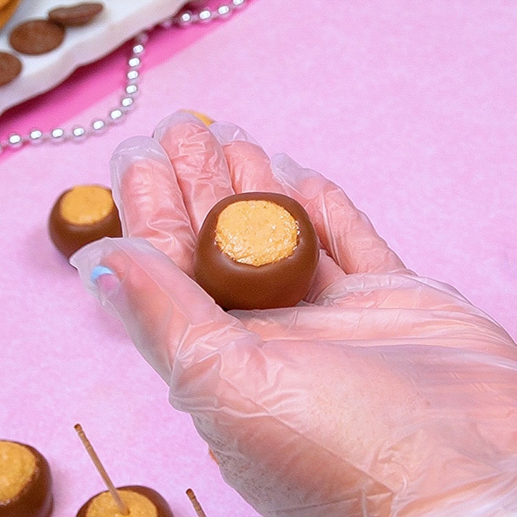 removing toothpick from buckeye and smoothing hole