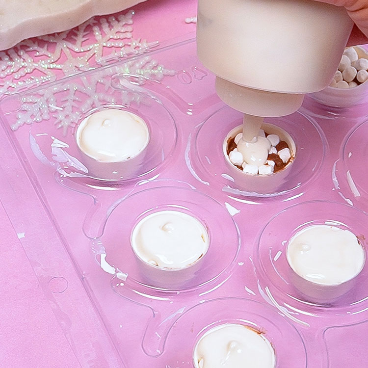 sealing truffles with melted white chocolate