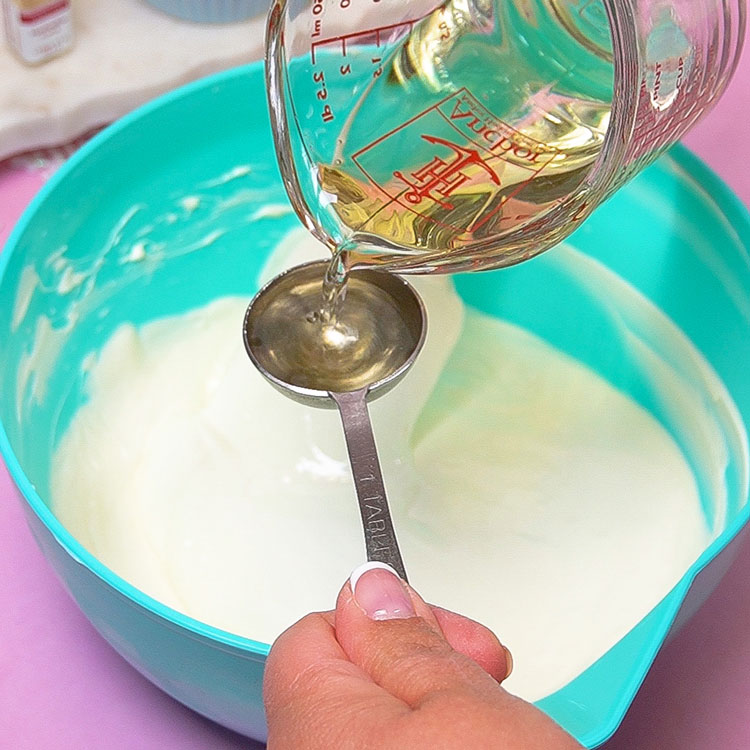 adding paramount crystals to melted chocolate